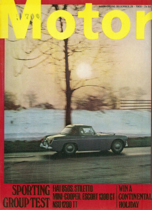 MOTOR 1968 DEC 28 - FIAT 850S, MINI-COOPER, NSU 1200 TT, STILETTO